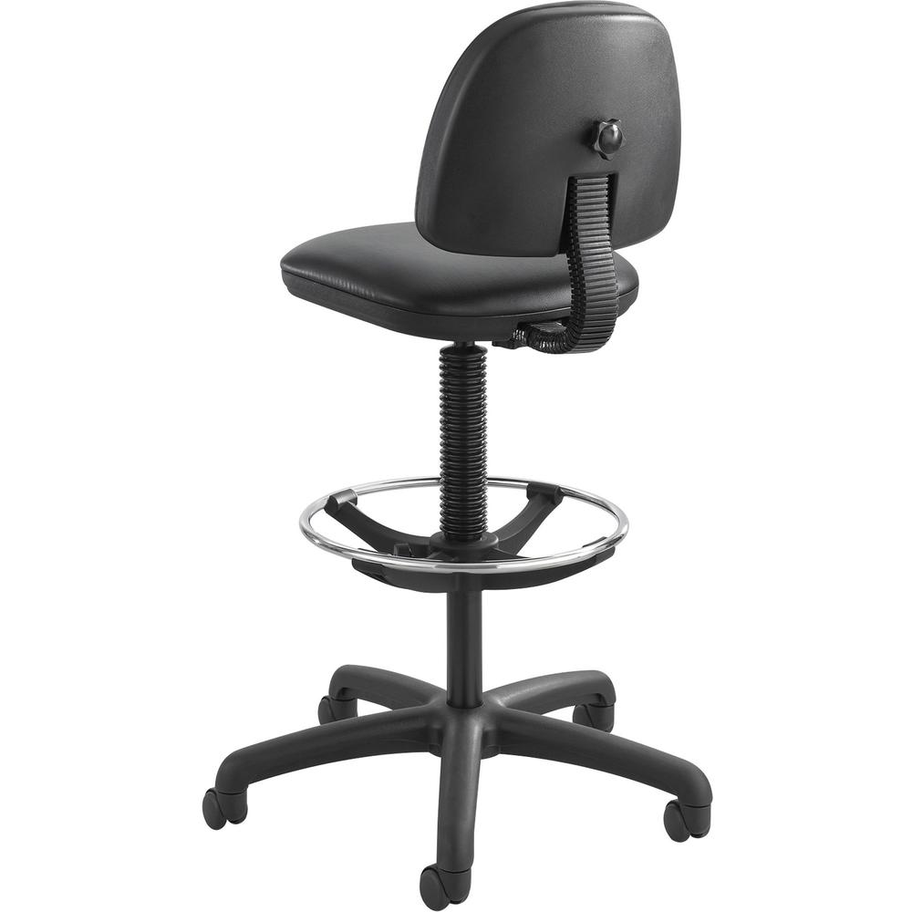 Safco Precision Extended Height Drafting Chair - Vinyl Black Seat Color - Vinyl Seat Material - Black Frame Color - 5-star Base - Black - 1 Each. Picture 5