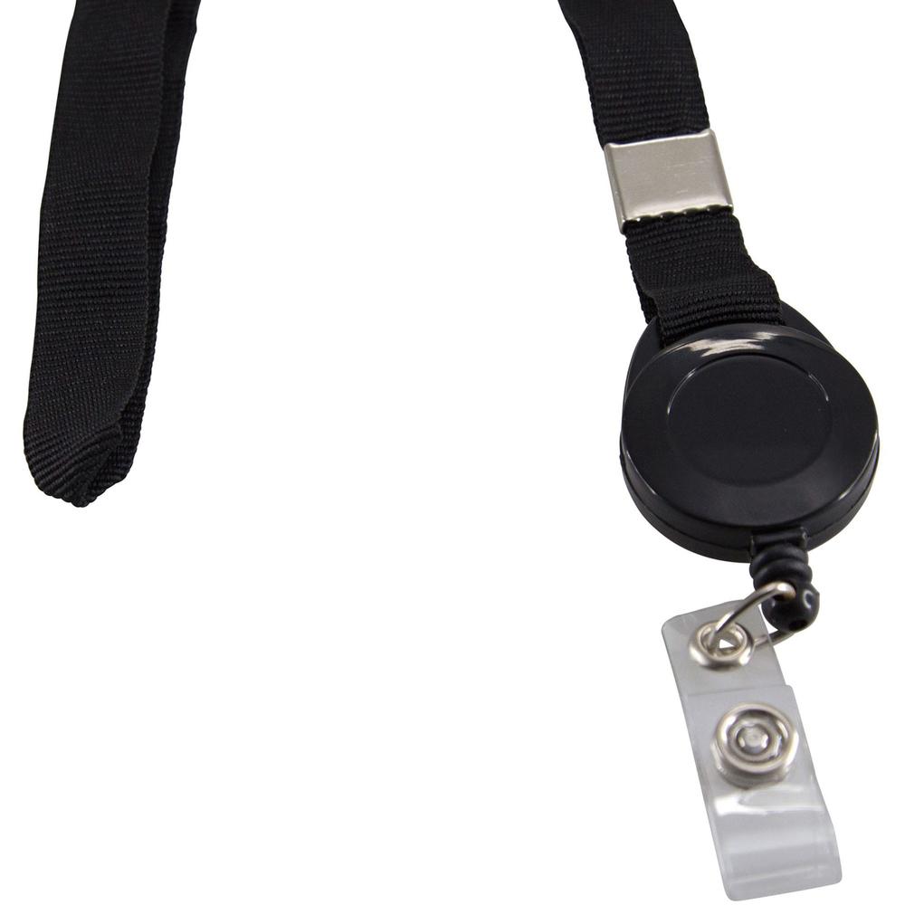 SICURIX Lanyard Card Reel - 12 / Pack - 36" Length - Black. Picture 7