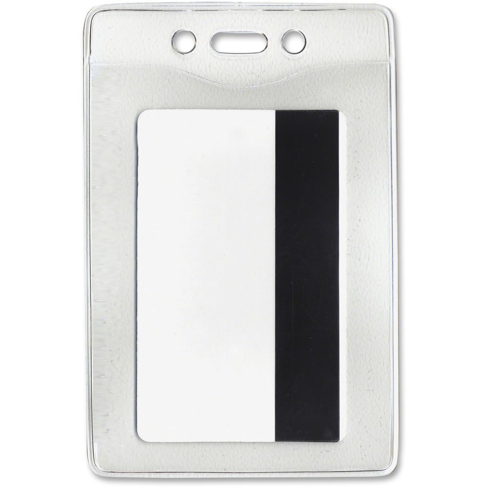 Advantus Vertical Security Badge Holder - Vinyl - 50 / Box. Picture 3