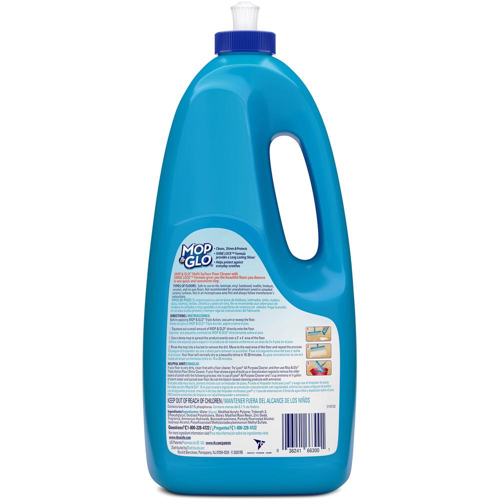 Professional MOP & GLO&reg; Triple Action Floor Shine Cleaner - For Wood Floor, Vinyl Floor, Linoleum Floor, Ceramic Tile Floor, Tile - 64 oz (4 lb) - Fresh Citrus Scent - 6 / Carton - Tan. Picture 4