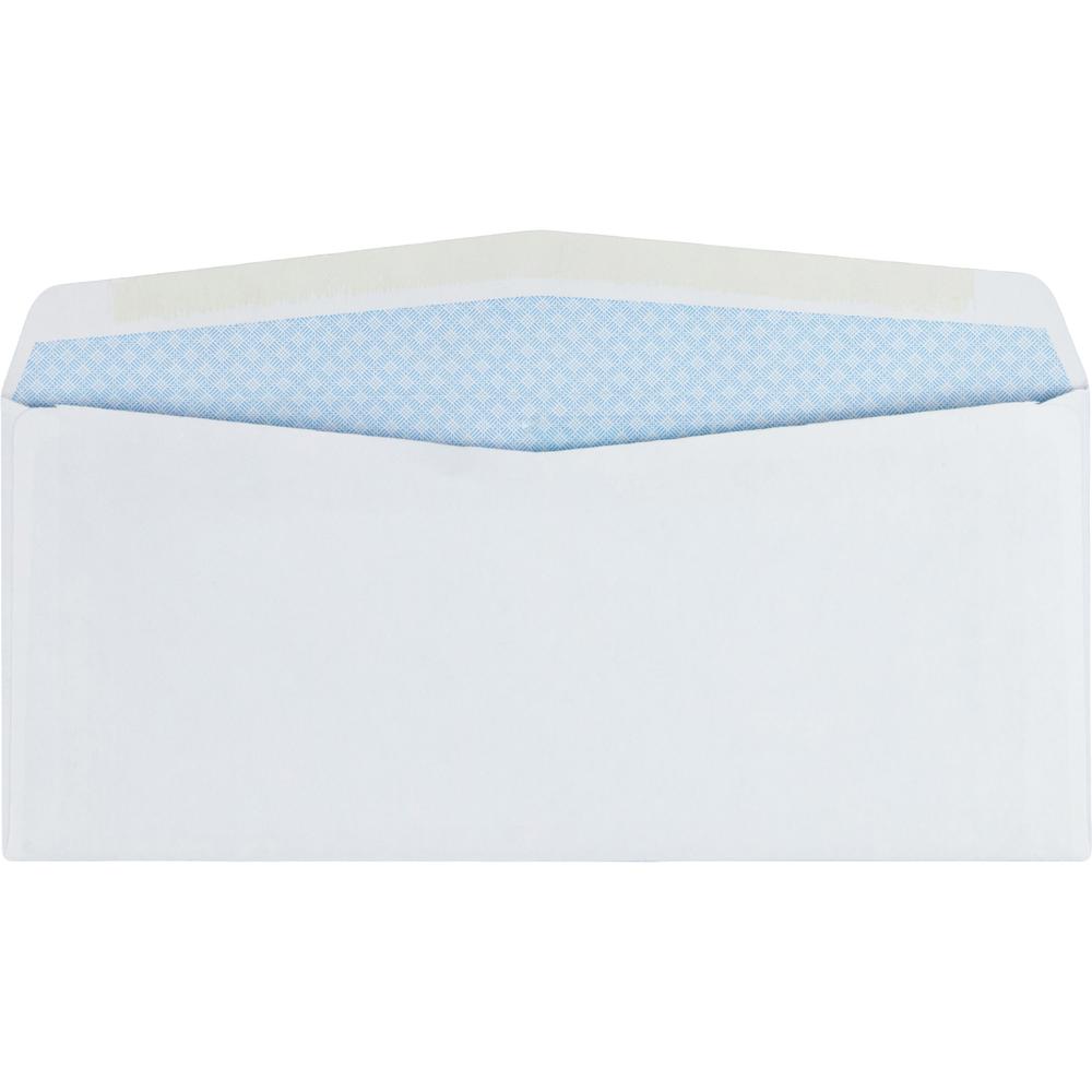 Quality Park No. 10 Double Window Security Tint Envelopes - Security - #10 - 4 1/8" Width x 9 1/2" Length - 24 lb - Gummed - 500 / Box - White. Picture 4