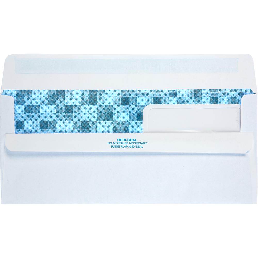 Quality Park No. 10 Double Window Security Tint Business Envelopes with Self-Seal Closure - Security - #10 - 4 1/8" Width x 9 1/2" Length - 24 lb - Gummed - Wove - 500 / Box - White. Picture 5