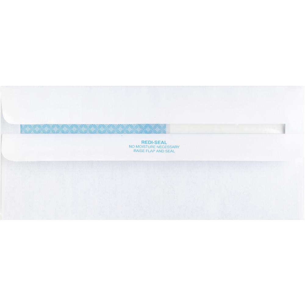 Business Source No. 9 Double Window Invoice Envelopes - Double Window - #9 - 8 7/8" Width x 3 7/8" Length - 24 lb - Self-sealing - White - 500 / Box. Picture 2