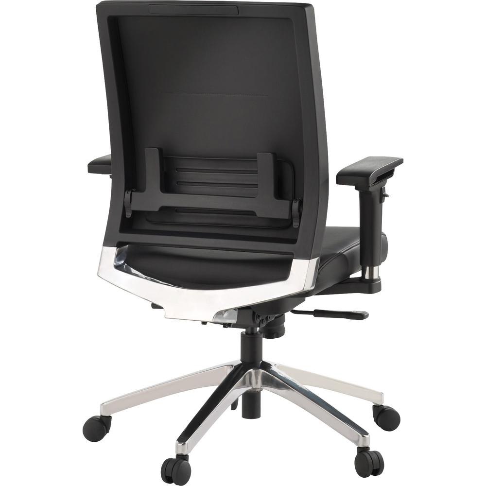 Lorell Heavy-duty Full-Function Executive Office Chair - Black Leather Seat - 5-star Base - Black - 1 Each. Picture 9