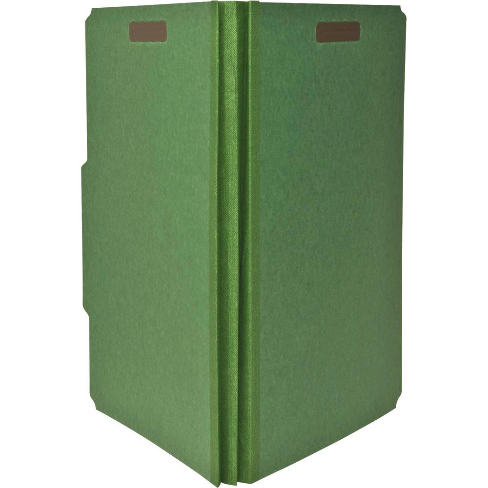 Nature Saver Letter Recycled Classification Folder - 8 1/2" x 11" - 2" for Folder - Top Tab Location - 1 Divider - 25 pt. - Green - 100% Recycled - 10 / Box. Picture 7