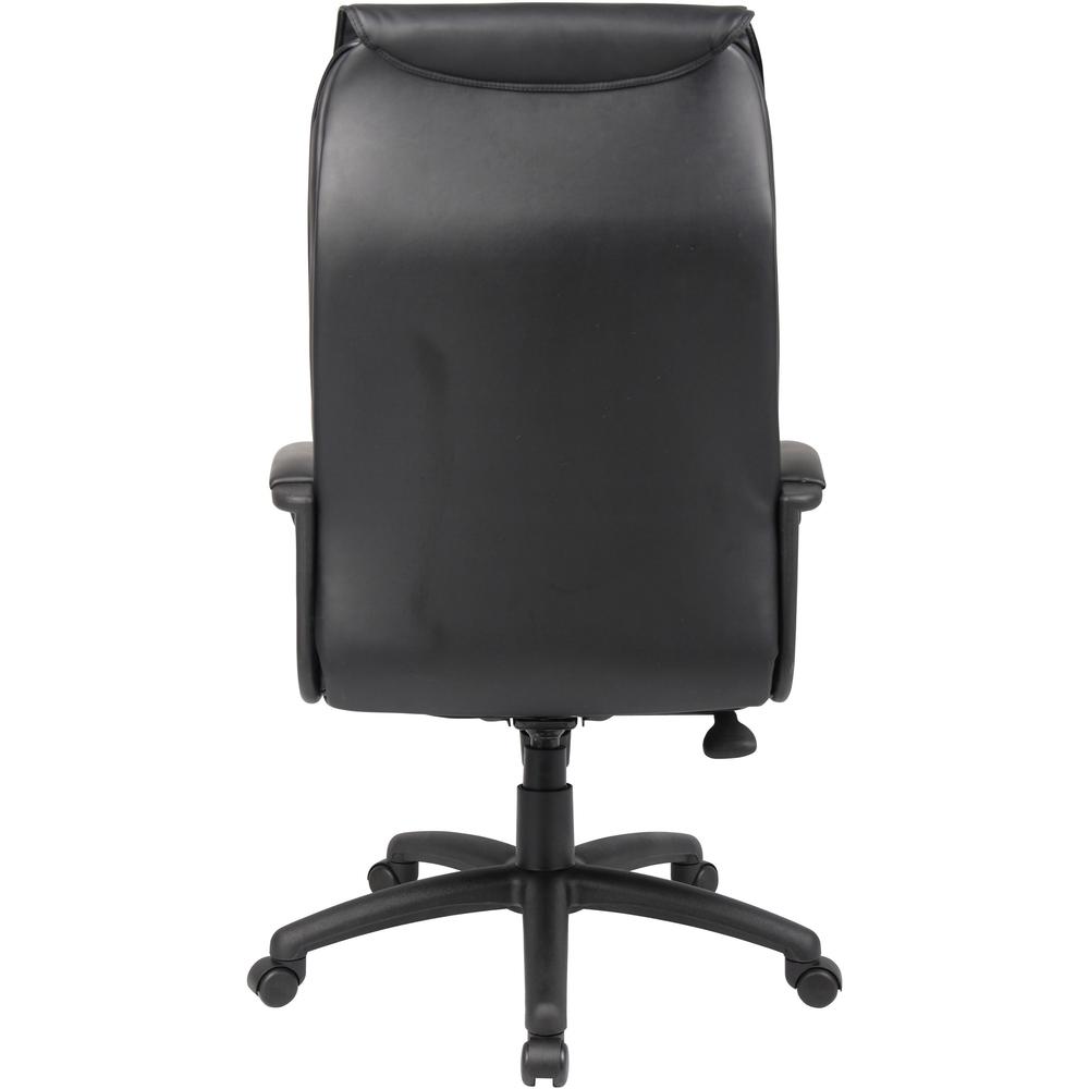 Boss B7601 High Back Executive Chair - Black Leather Seat - Black Frame - 5-star Base - 1 Each. Picture 6