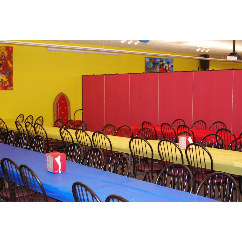 Screenflex Portable Room Dividers - 72" Height x 20.4 ft Length - Black Metal Frame - Polyester - Stone - 1 Each. Picture 14