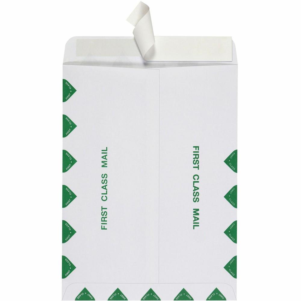 Quality Park 9 x 12 Catalog Mailing Envelopes with Redi-Strip&reg; Self-Seal Closure - Catalog - 9" Width x 12" Length - 28 lb - Peel & Seal - 100 / Box - White. Picture 4