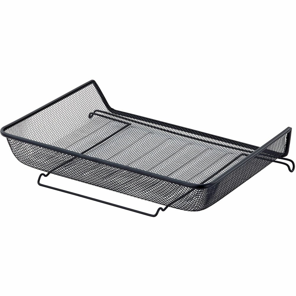 Lorell Side-loading Mesh Document Tray - 3" Height x 14.25" Width x 10.75" Depth - Stackable - Powder Coated - Black - Steel - 1 Set. Picture 12