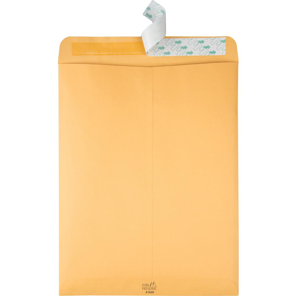 Quality Park 10 x 13 Hi Bulk Catalog Envelopes with Self-Seal Closure - Catalog - 10" Width x 13" Length - 24 lb - Peel & Seal - Brown Kraft - Kraft - 250 / Carton. Picture 4