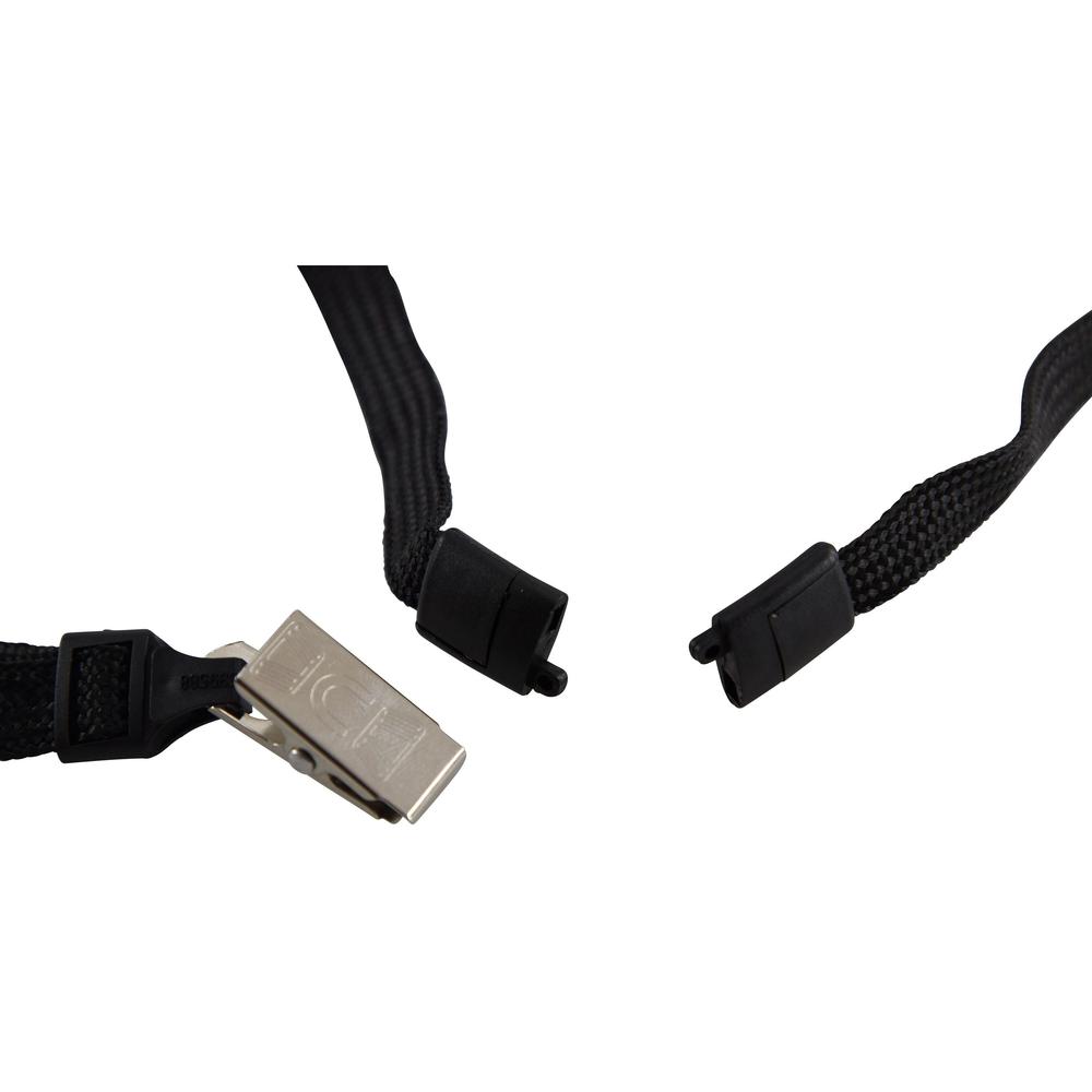 SICURIX Safety Breakaway Lanyard - 12 / Pack - 36" Length - Black - Nylon, Steel. Picture 3