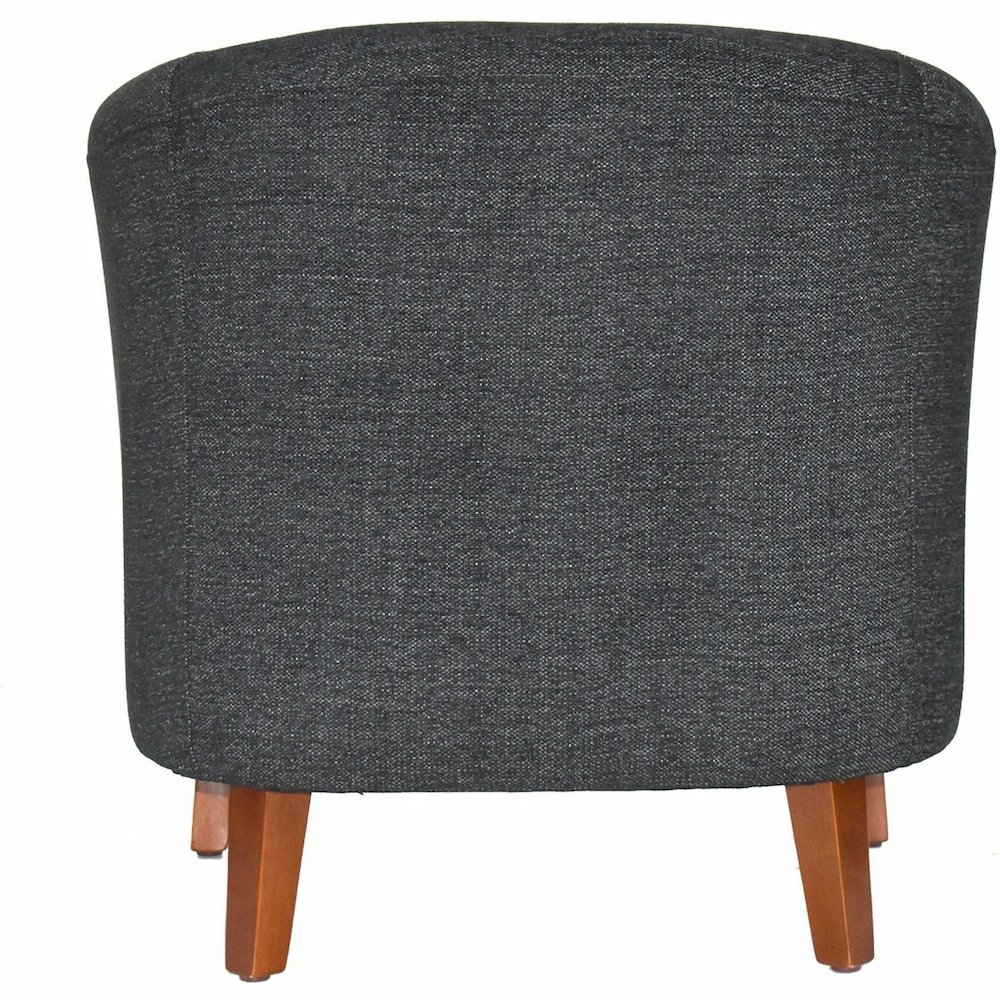 Lorell Barrel Armchair - Black Seat Color - Fabric Seat Material - Black Back Color - Fabric Back Material - Four-legged Base - 1 Each. Picture 11