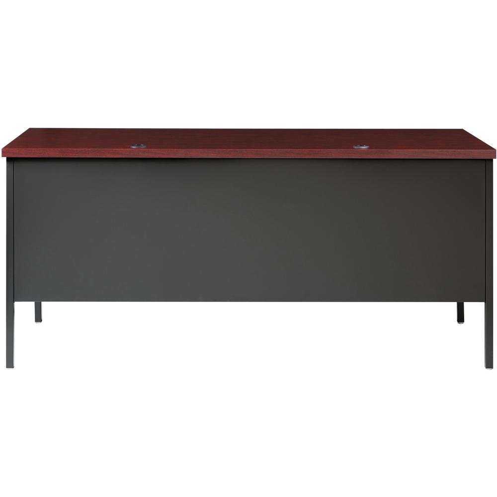 Lorell Fortress Series 66" Right-Pedestal Desk - Rectangle Top - 66" Table Top Width x 30" Table Top Depth x 1.12" Table Top Thickness - 29.50" Height - Office, File - Assembly Required - Laminated, M. Picture 6