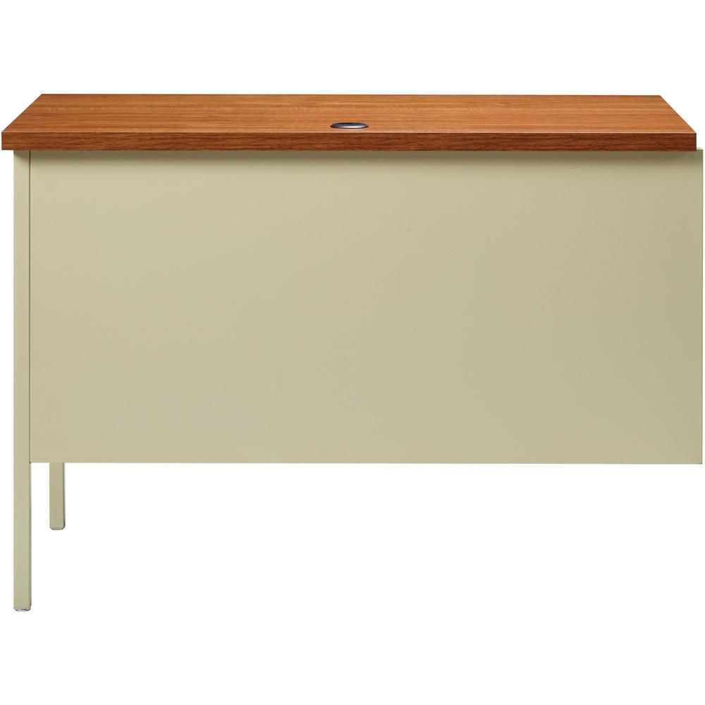 Lorell Fortress Series Right-Pedestal Return - Rectangle Top - 42" Table Top Width x 24" Table Top Depth x 1.12" Table Top Thickness - 29.50" Height - Office, File - Assembly Required - Oak, Oak Lamin. Picture 6