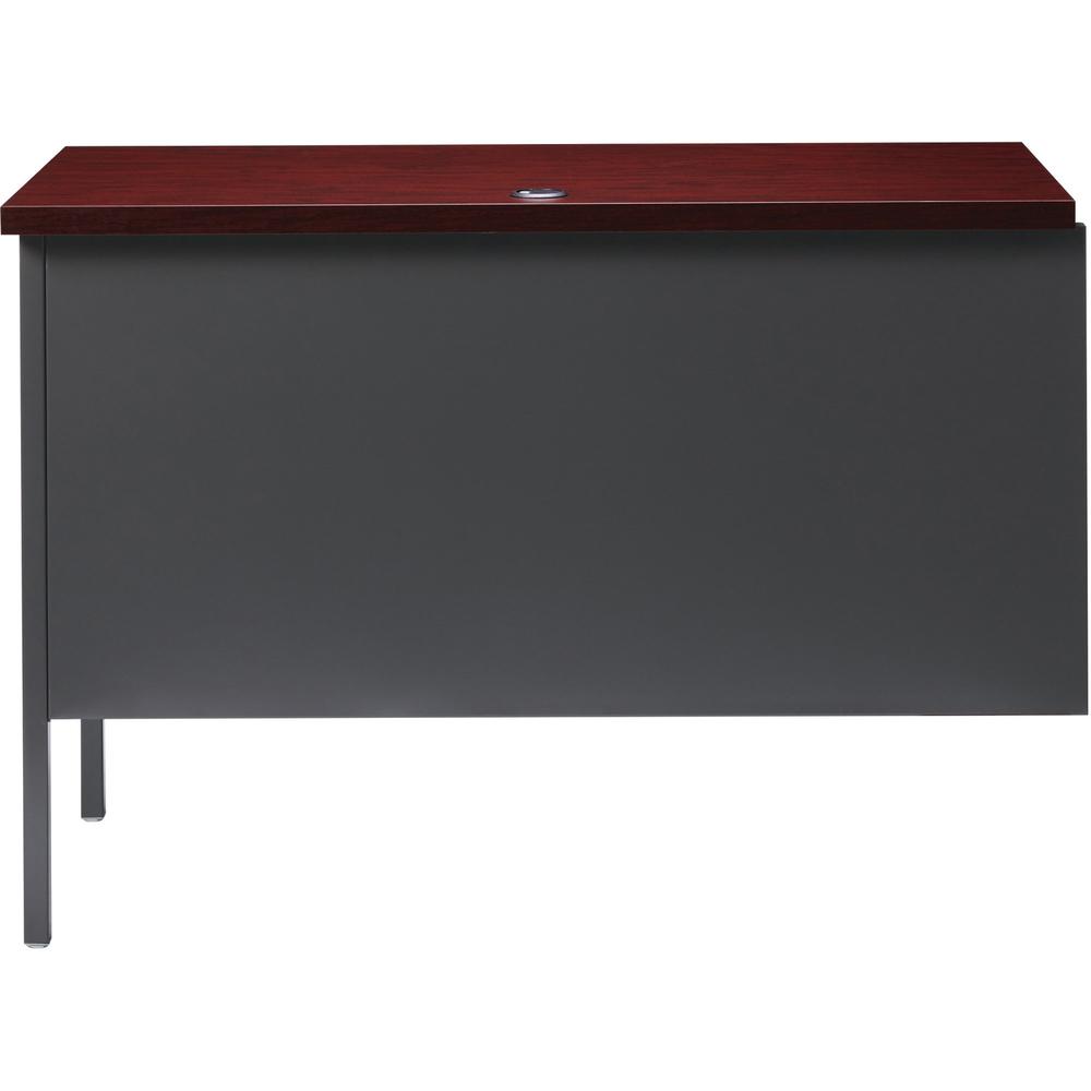 Lorell Fortress Series Right-Pedestal Return - Rectangle Top - 42" Table Top Width x 24" Table Top Depth x 1.12" Table Top Thickness - 29.50" Height - Office, File - Assembly Required - Laminated, Mah. Picture 6