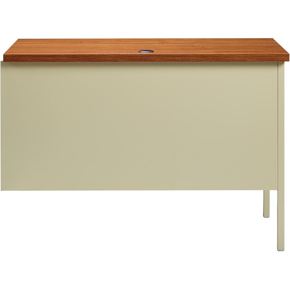 Lorell Fortress Series Left-Pedestal Return - Rectangle Top - 42" Table Top Width x 24" Table Top Depth x 1.12" Table Top Thickness - 29.50" Height - Office, File - Assembly Required - Oak, Oak Lamina. Picture 6