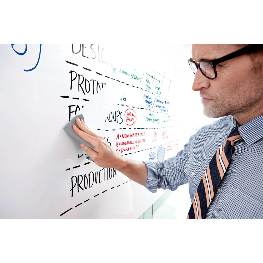 Post-it&reg; Self-Stick Dry-Erase Film Surface - White Surface - 24" (2 ft) Width x 36" (3 ft) Length - White Film - Rectangle - Flexible, Stain Resistant, Self-stick - 1 / Pack. Picture 8