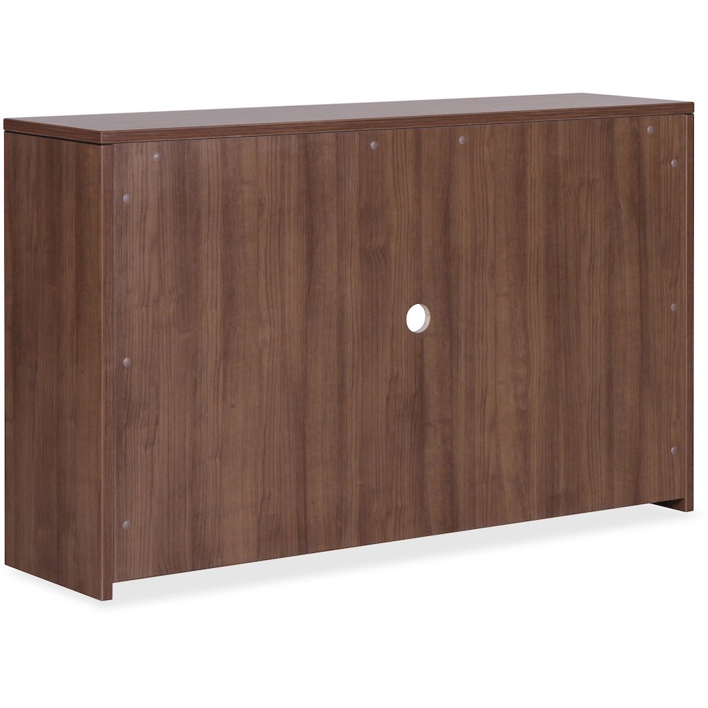 Lorell Essentials Series Stack-on Hutch with Doors - 36" Height x 59" Width x 14.8" Depth Hutch - 3 Door(s) - Material: Wood - Finish: Laminate, Walnut - Grommet, Cord Management, Durable - 1 Each. Picture 10