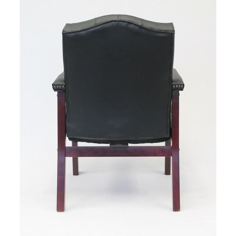 Boss Traditional Guest Chair - Black Seat Color - Vinyl Seat Material - Black Back Color - Vinyl Back Material - 1 Each. Picture 7