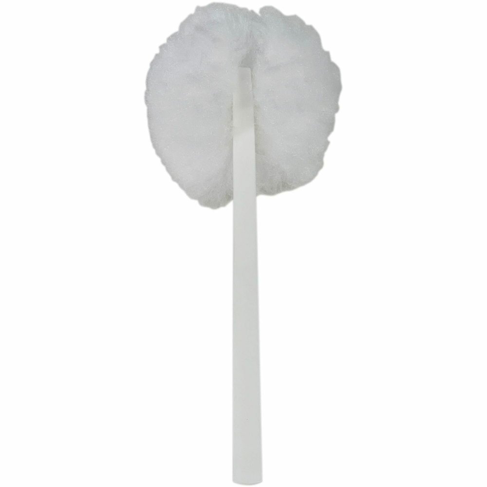 Genuine Joe Toilet Bowl Mop - 4.50" Height Head - 12" Length Plastic Handle - Durable, Scrubber Strip, Acid Resistant - White - 25 / Carton. Picture 9