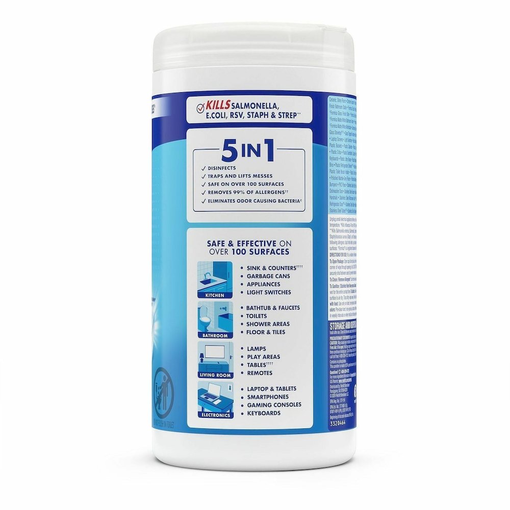 Lysol Disinfecting Wipes - For Multipurpose, Multi Surface - Wipe - Crisp Linen Scent - 7" Length x 7.25" Width - Recommended For: Virus Remover, Bacteria Remover - Disinfectant, Pre-moistened, Deodor. Picture 10