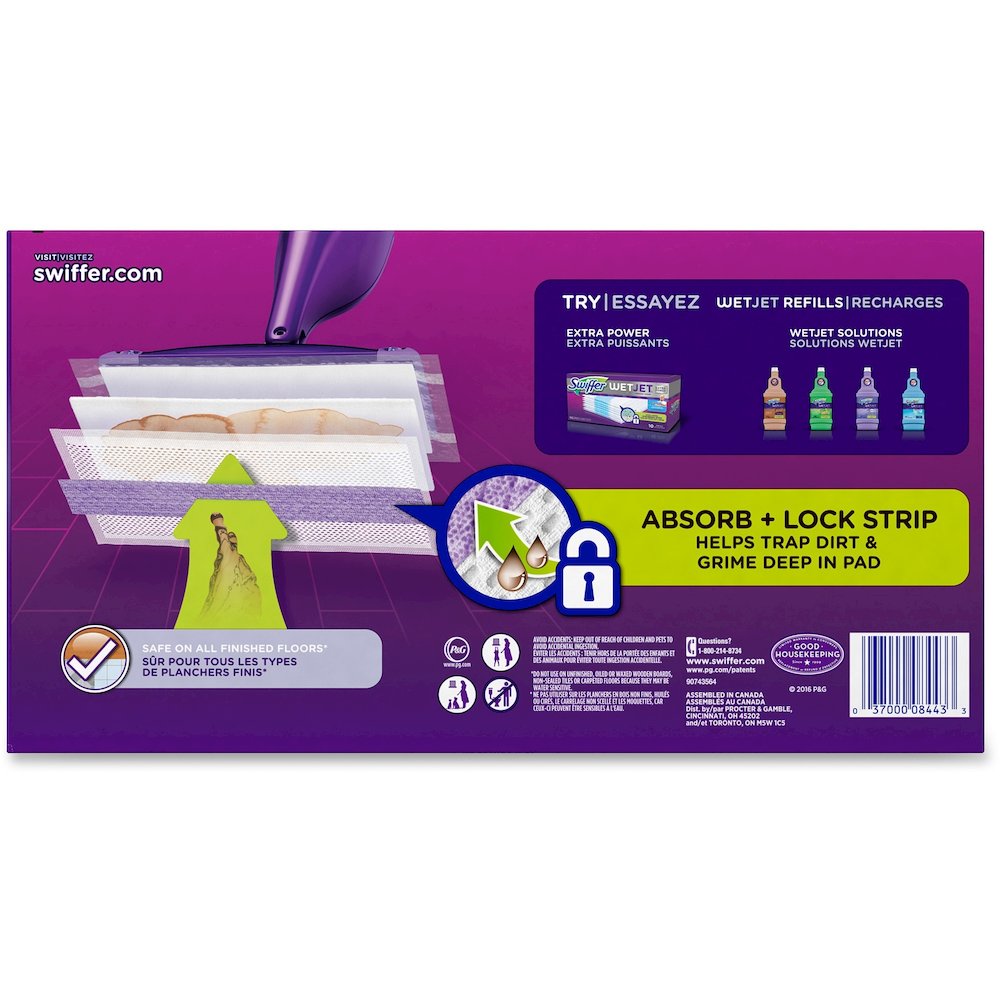 Swiffer WetJet Mopping Pad Refill - 10" Length - Absorbent, Textured - Cotton - Green - 24/Box - 4 / Carton. Picture 6
