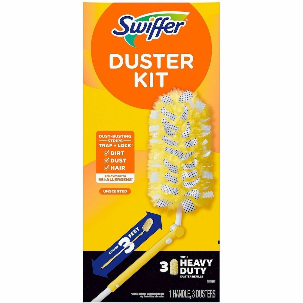 Swiffer 360 Dusters Extender Kit - 36" Handle Length - Plastic Handle - White - 6 / Carton. Picture 9
