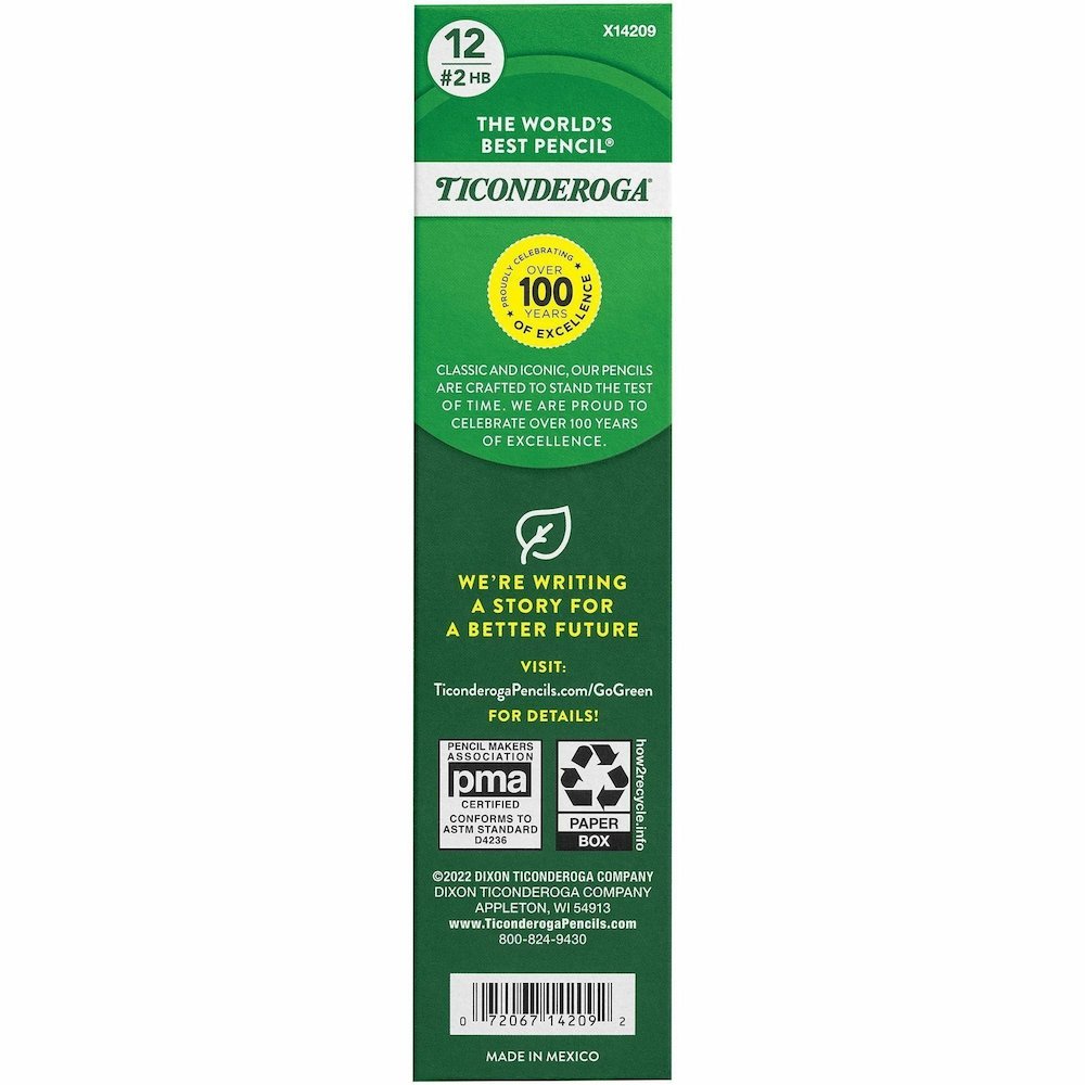 Ticonderoga Pre-Sharpened Erasable Checking Pencils - Blue Lead - HB - 1 Dozen/Box - 6 / Carton. Picture 10