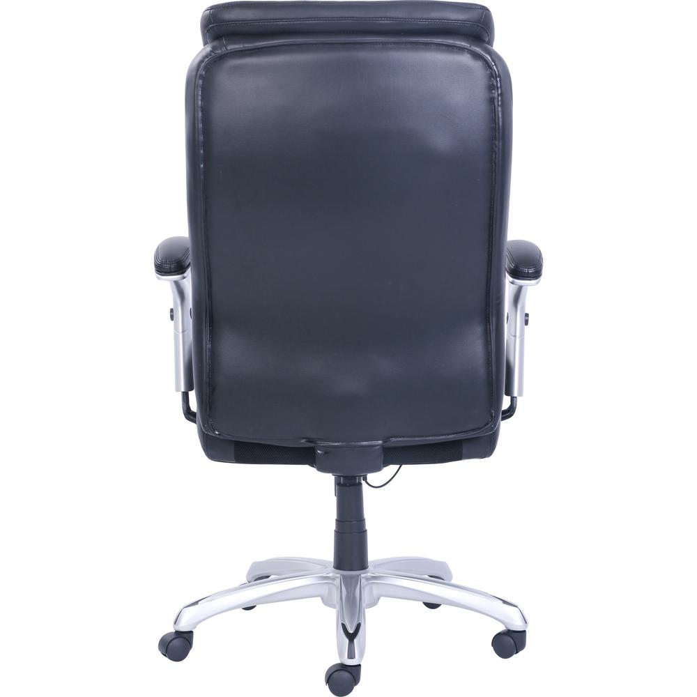 Lorell Wellness by Design Big & Tall Chair with Flexible Air Technology - Black Seat Color - Bonded Leather Seat Material - Black Back Color - Bonded Leather Back Material - 5-star Base - Armrest - 1 . Picture 3