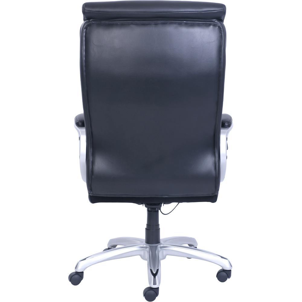 Lorell Wellness by Design Big & Tall Chair with Flexible Air Technology - Black Seat Color - Bonded Leather Seat Material - Black Back Color - Bonded Leather Back Material - 5-star Base - Armrest - 1 . Picture 2