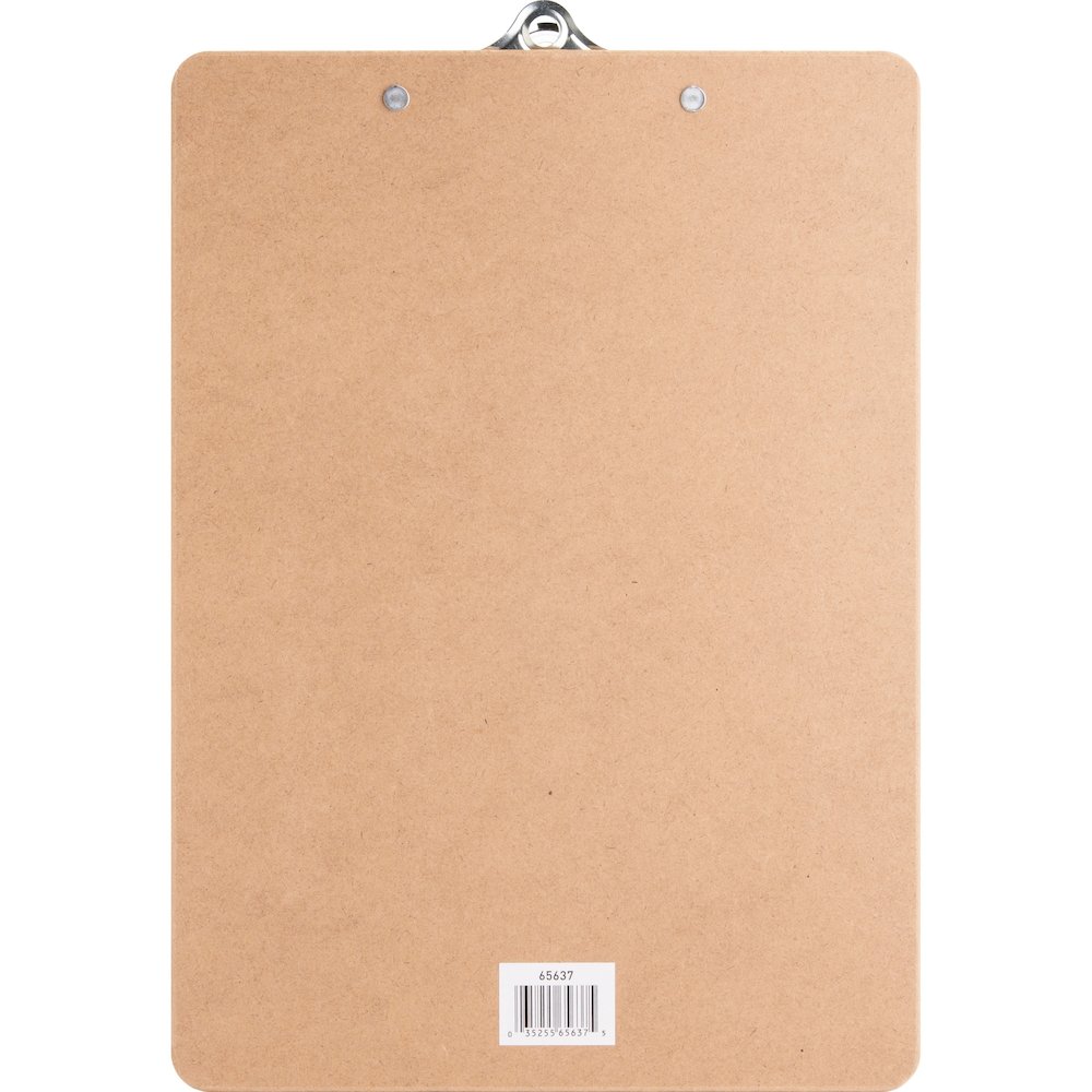 Business Source Hardboard Clipboard - Standard - 9" x 12 1/2" Sheet Size - Hardboard - Brown - 6 / Bundle. Picture 7