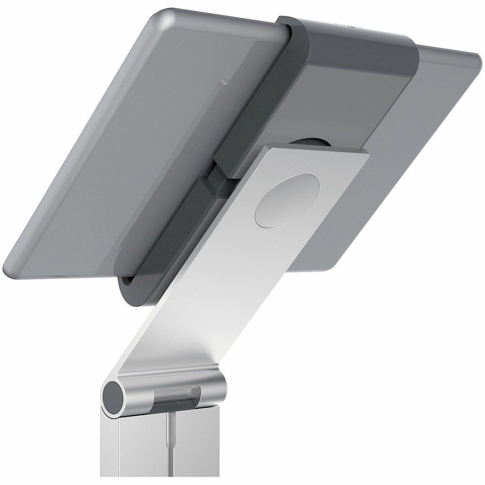 DURABLE Tablet Holder Floor - 47.8" Height x 10.6" Width x 10.6" Depth - Steel, Acrylonitrile Butadiene Styrene (ABS), Aluminum - Silver - Flexible, Floor Standing, Locking Mechanism, Adjustable Arm, . Picture 12