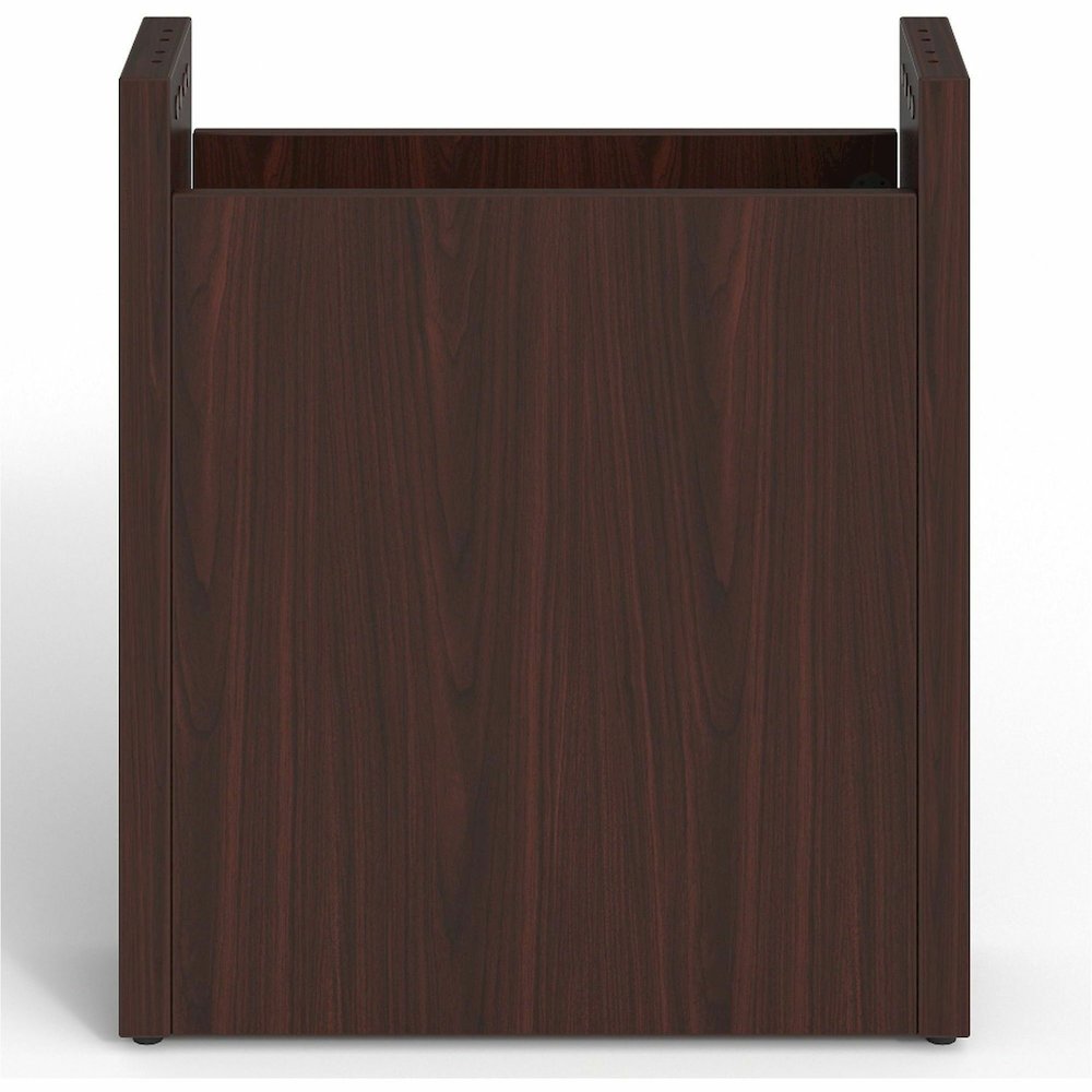 Lorell Prominence 2.0 Modular Table Base with Door - Mahogany Base - 28" Height x 24" Width x 8" Depth - Office - Assembly Required - Laminate Base Material - 1 Each. Picture 9