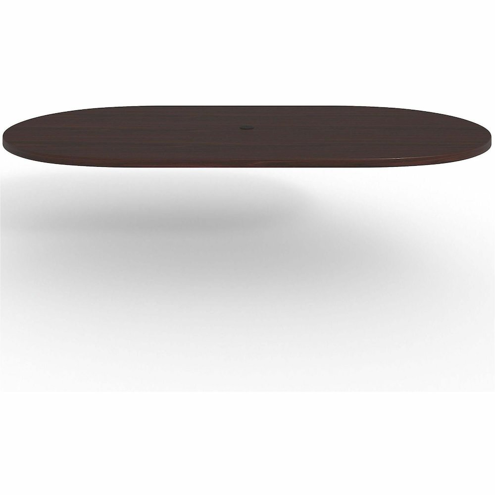 Lorell Prominence 2.0 Racetrack Conference Tabletop - Mahogany Racetrack, Laminated Top - 96" Table Top Width x 48" Table Top Depth x 1.50" Table Top Thickness - Conferencing, Office - Assembly Requir. Picture 10