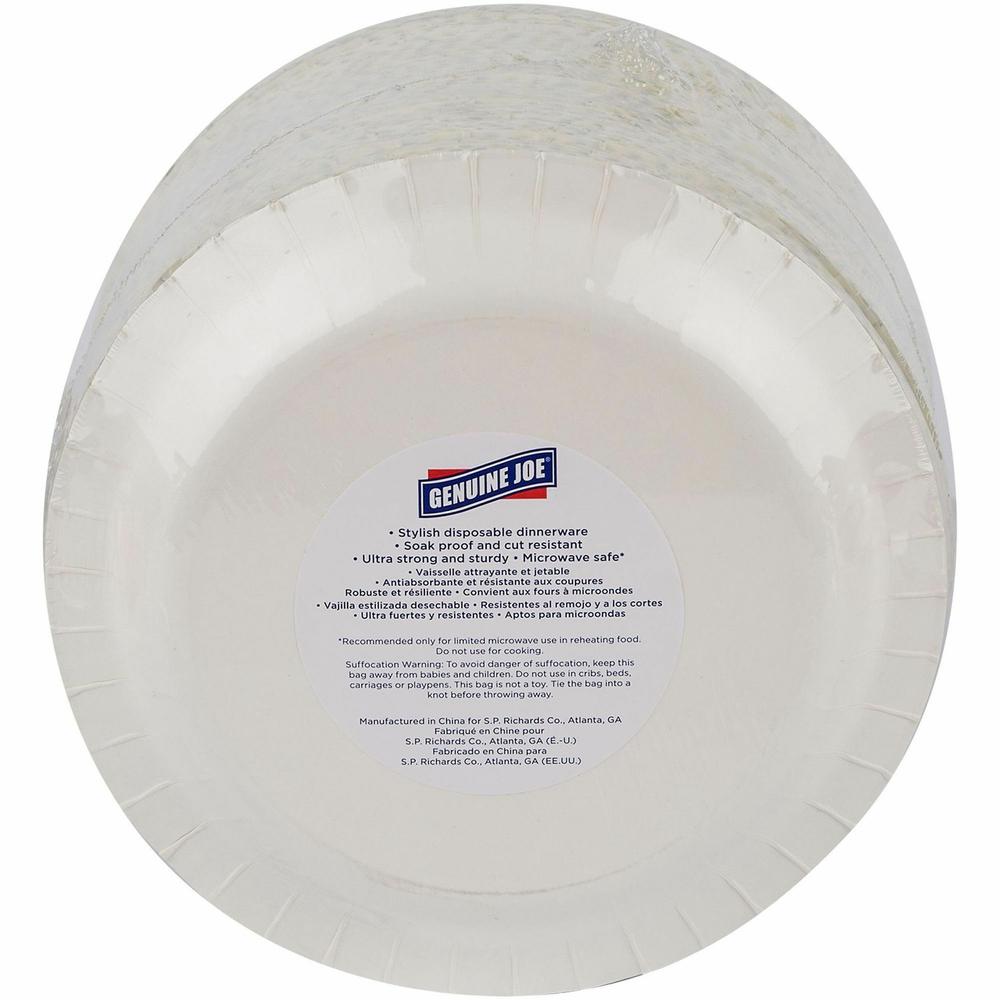 Genuine Joe 9" Printed Paper Plates - Disposable - 9" Diameter - Assorted - 125 / Pack. Picture 5