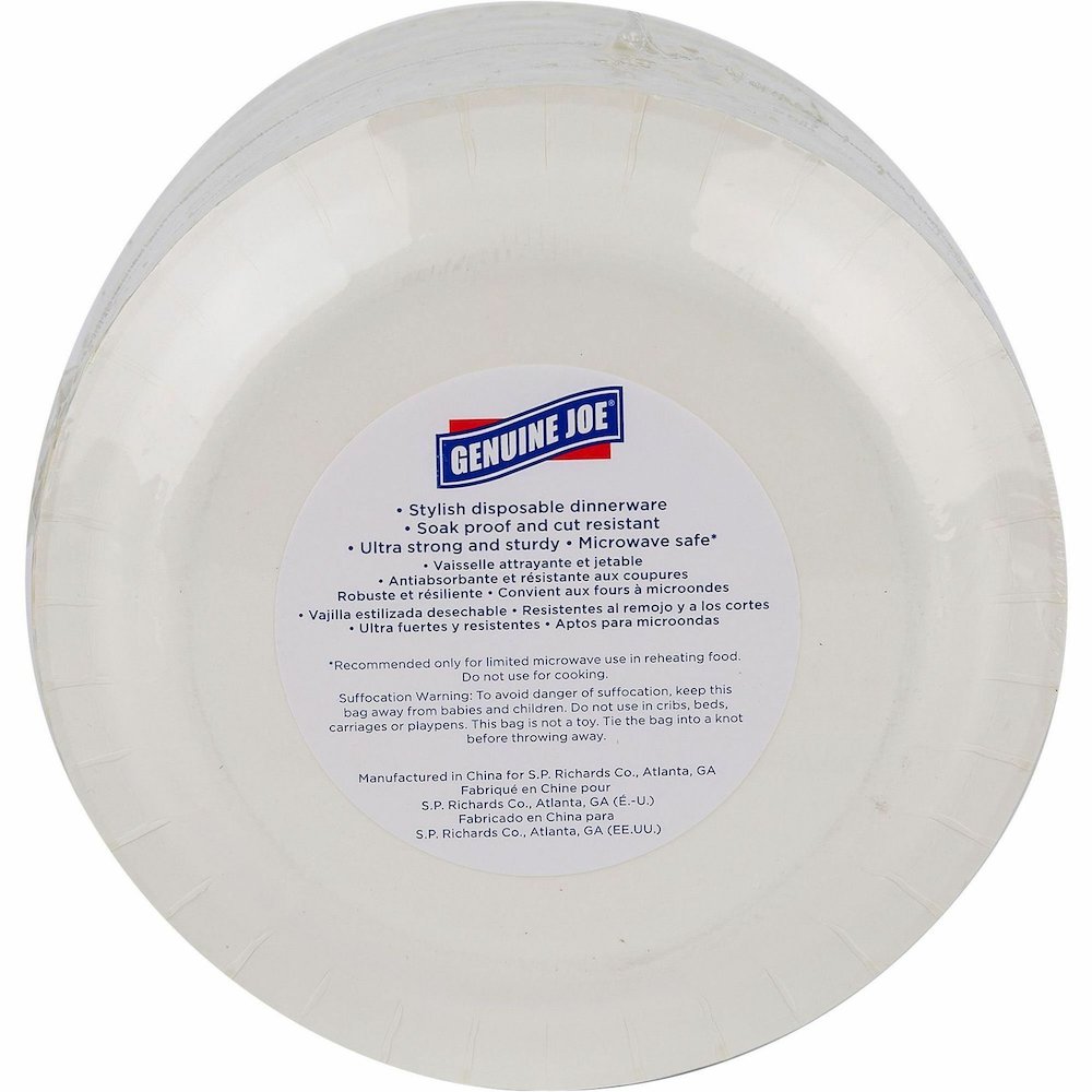 Genuine Joe 7" Printed Paper Plates - Disposable - 7" Diameter - Assorted - 125 / Pack. Picture 12