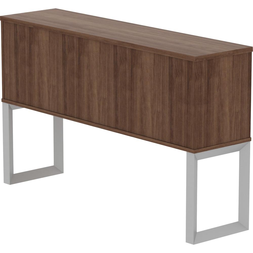 Lorell Relevance Series Freestanding Hutch - 36" Height x 59" Width x 15" Depth - 3 Shelve(s) - Finish: Walnut Laminate - 1 Each. Picture 3