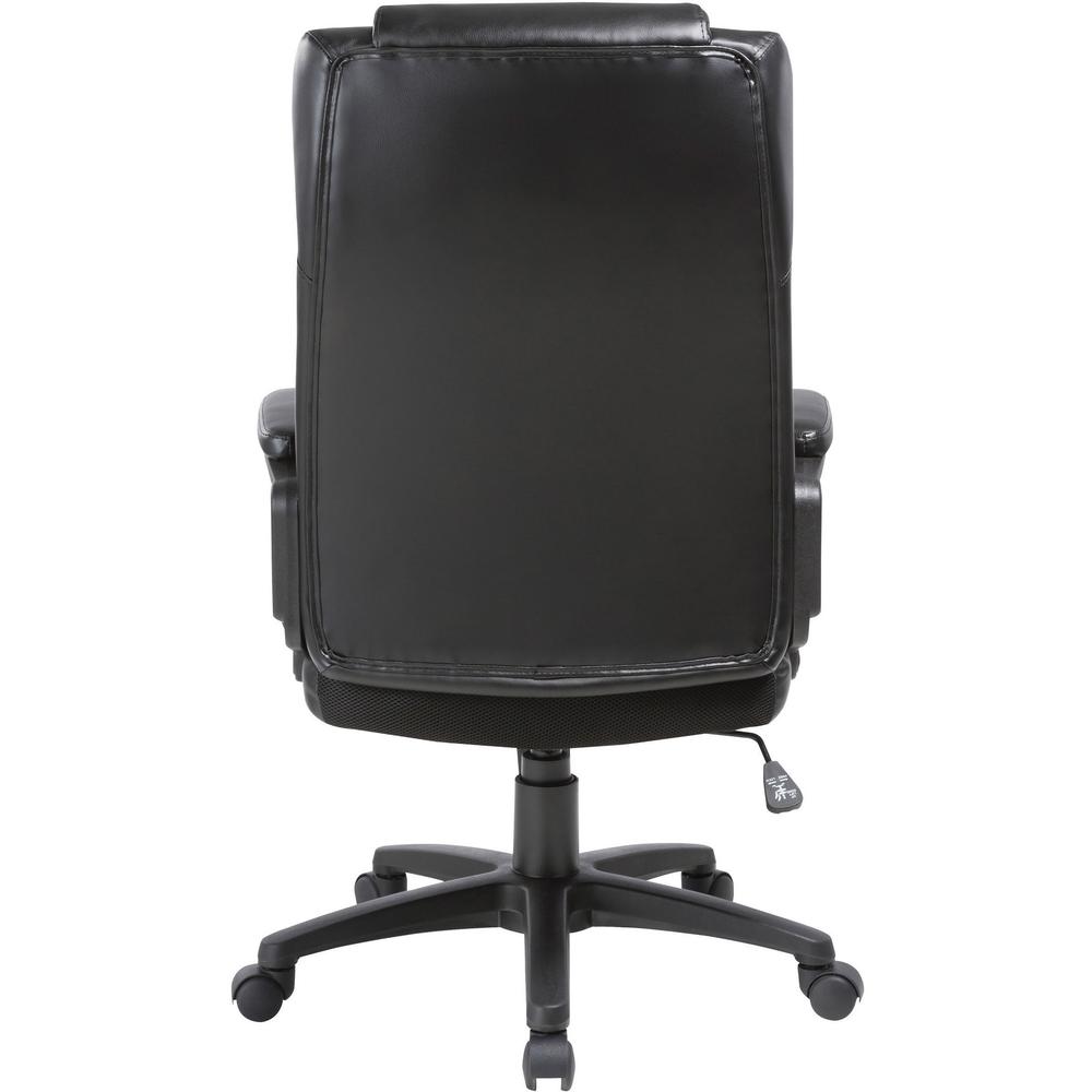 Lorell High-back Executive Chair - Black Bonded Leather Seat - Black Bonded Leather Back - High Back - 5-star Base - 1 Each. Picture 5