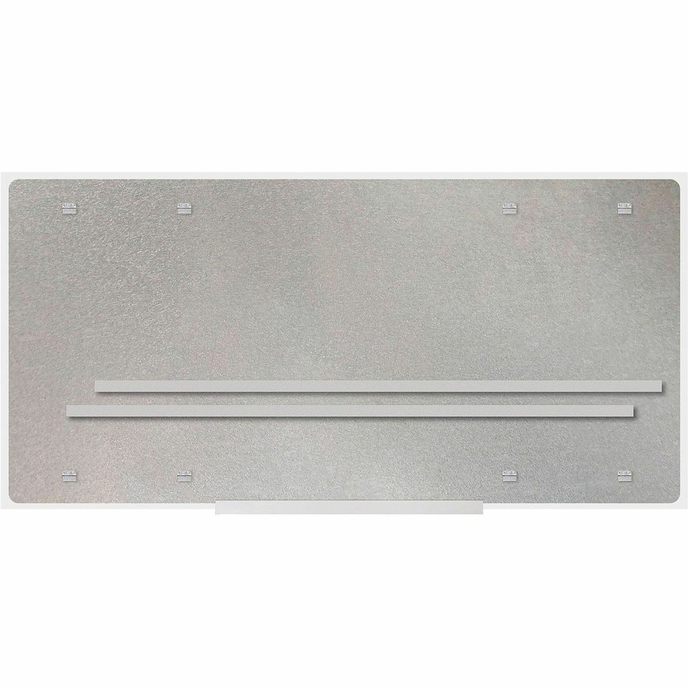 Lorell Magnetic Glass Dry-Erase Board - 96" (8 ft) Width x 48" (4 ft) Height - White Glass Surface - Rectangle - Magnetic - 1 Each. Picture 6