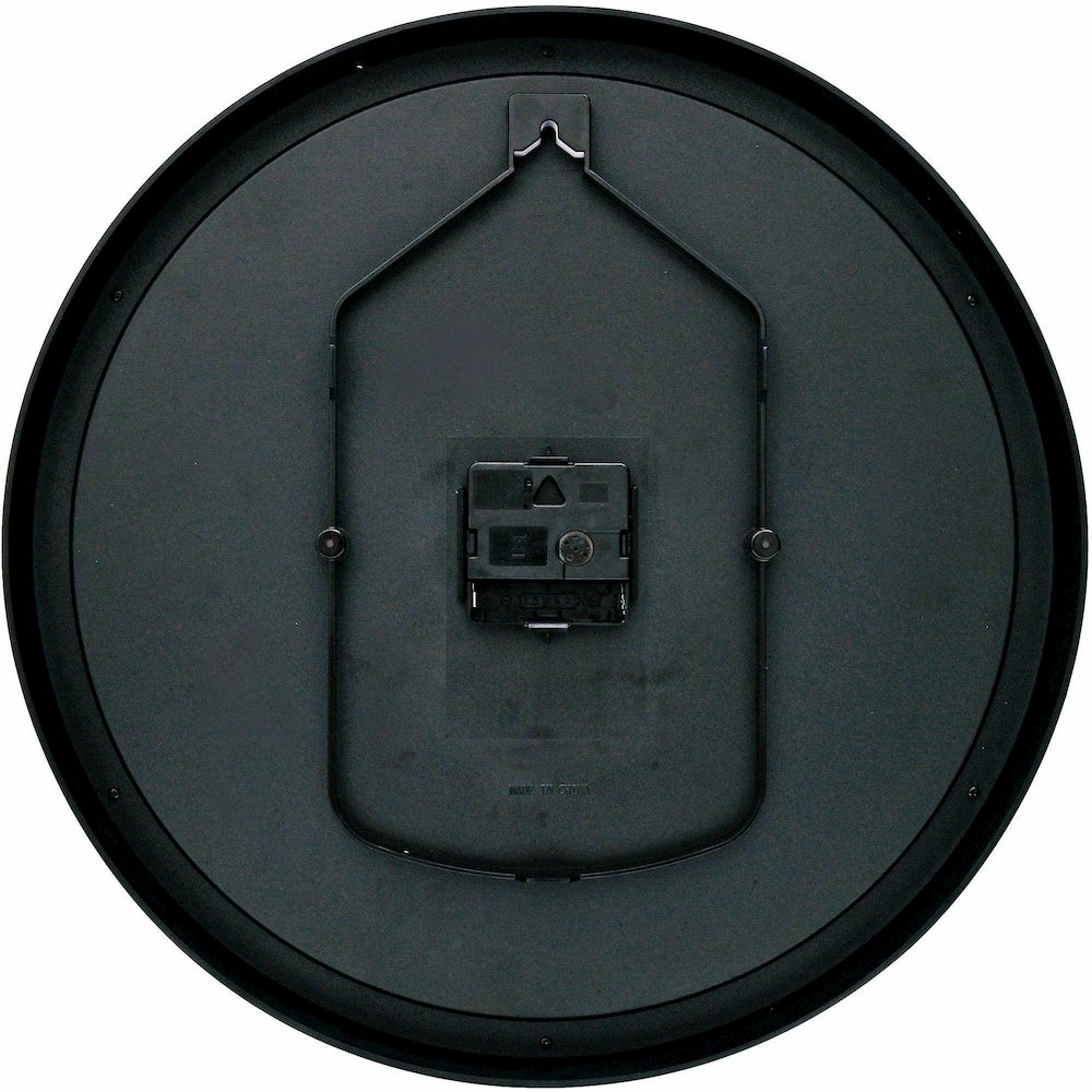 Lorell 14-1/2" Self-Set Wall Clock - Analog - Quartz - White Main Dial - Black Case. Picture 8