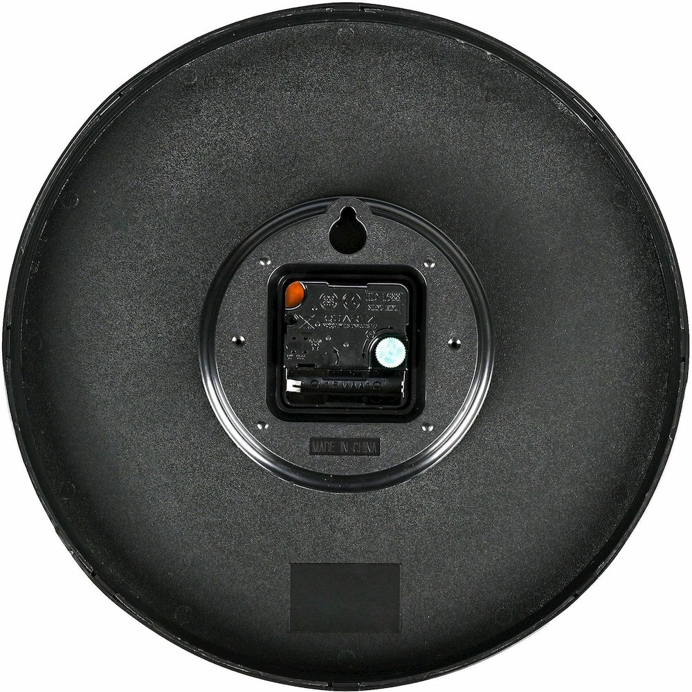 Lorell 12" Round Quiet Wall Clock - Analog - Quartz - Black Case. Picture 7