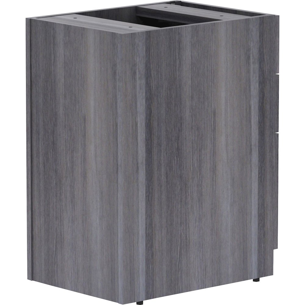 Lorell Essentials Series Box/Box/File Fixed File Cabinet - 28.3" Height x 16" Width x 22" Depth - Finish: Laminate, Weathered Charcoal - File Drawer, Adjustable Floor Guide, Built-in Hangrail - For Fi. Picture 10