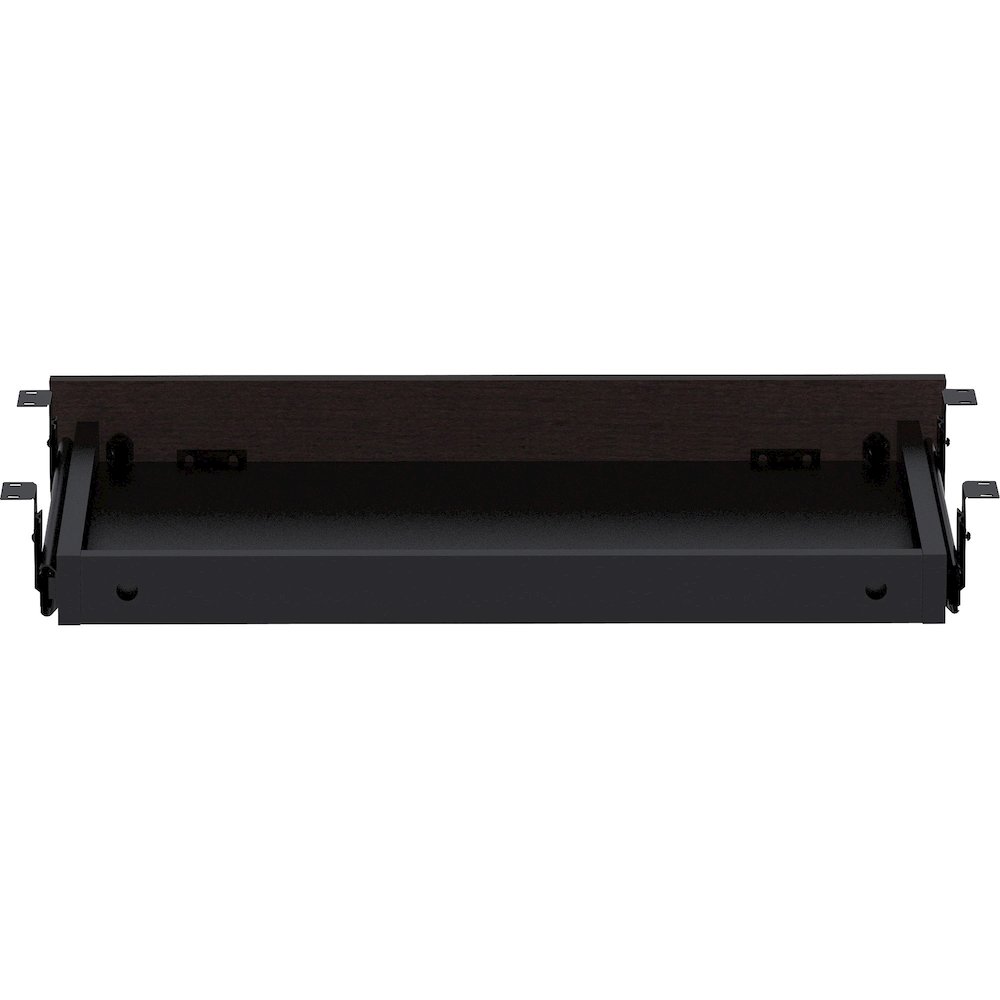 Lorell Universal Center Drawer - 5.1" Height x 16.7" Width x 28.4" Length - Finish: Espresso - Durable, Adjustable Drawer Glide - For Desk - 1 Each. Picture 10