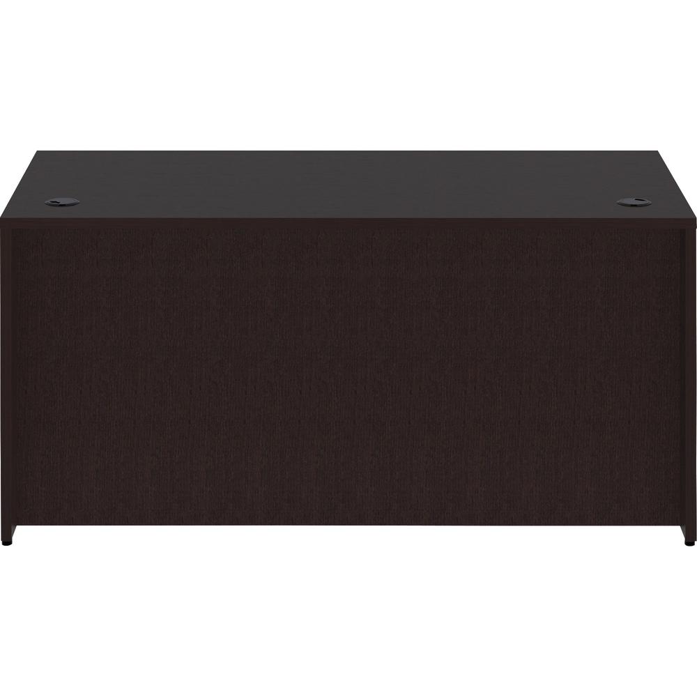 Lorell Essentials Series Rectangular Desk Shell - Rectangle - 29.5" Height x 60" Width x 30" Depth Desk Shell, 1" Thickness Top - Finish: Espresso - 1 Each. Picture 4