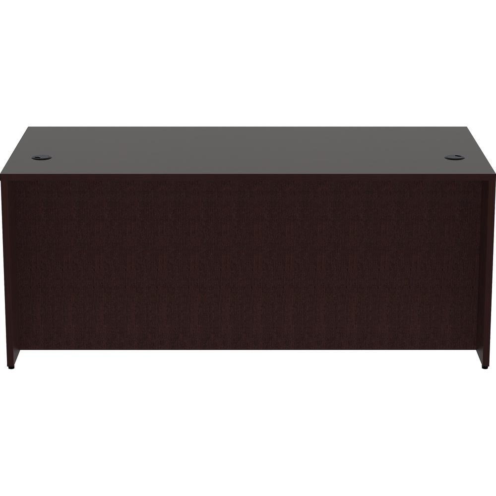 Lorell Essentials Series Rectangular Desk Shell - Rectangle - 29.5" Height x 70.9" Width x 35.4" Depth Desk Shell, 70.9" Width x 35.4" Depth x 1" Thickness Top - Finish: Espresso - 1 Each. Picture 4