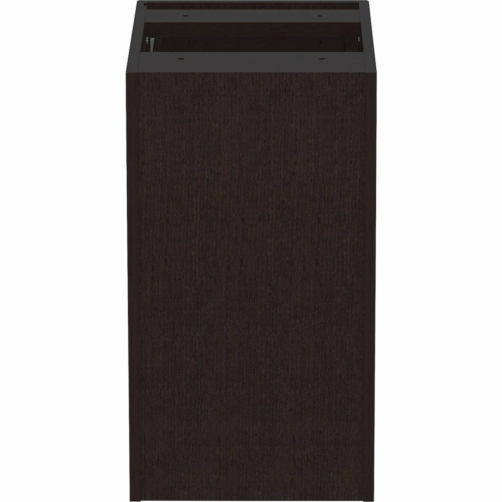 Lorell Essentials Series Box/Box/File Fixed File Cabinet - 28.3" Height x 16" Width x 22" Depth Pedestal - Finish: Espresso, Silver Brush - Durable, Laminated, Built-in Hangrail, File Drawer, Dual Whe. Picture 11