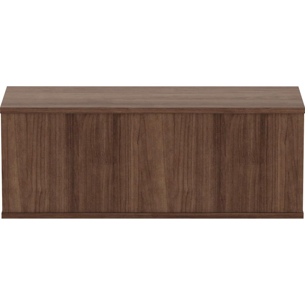 Lorell Panel System Open Storage Cabinet - 12.07" Height x 32.50" Width x 11.75" Depth - Walnut - Laminate - 1 Each. Picture 2