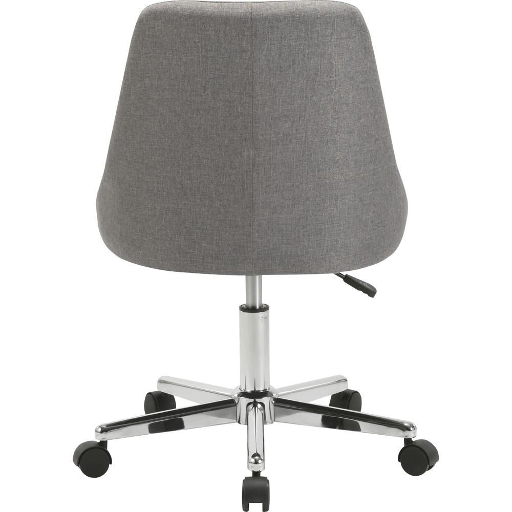 Lorell Resimercial Low-back Task Chair with Arms - 22.5" x 24.4"31.5" - Material: Fabric - Finish: Gray. Picture 4