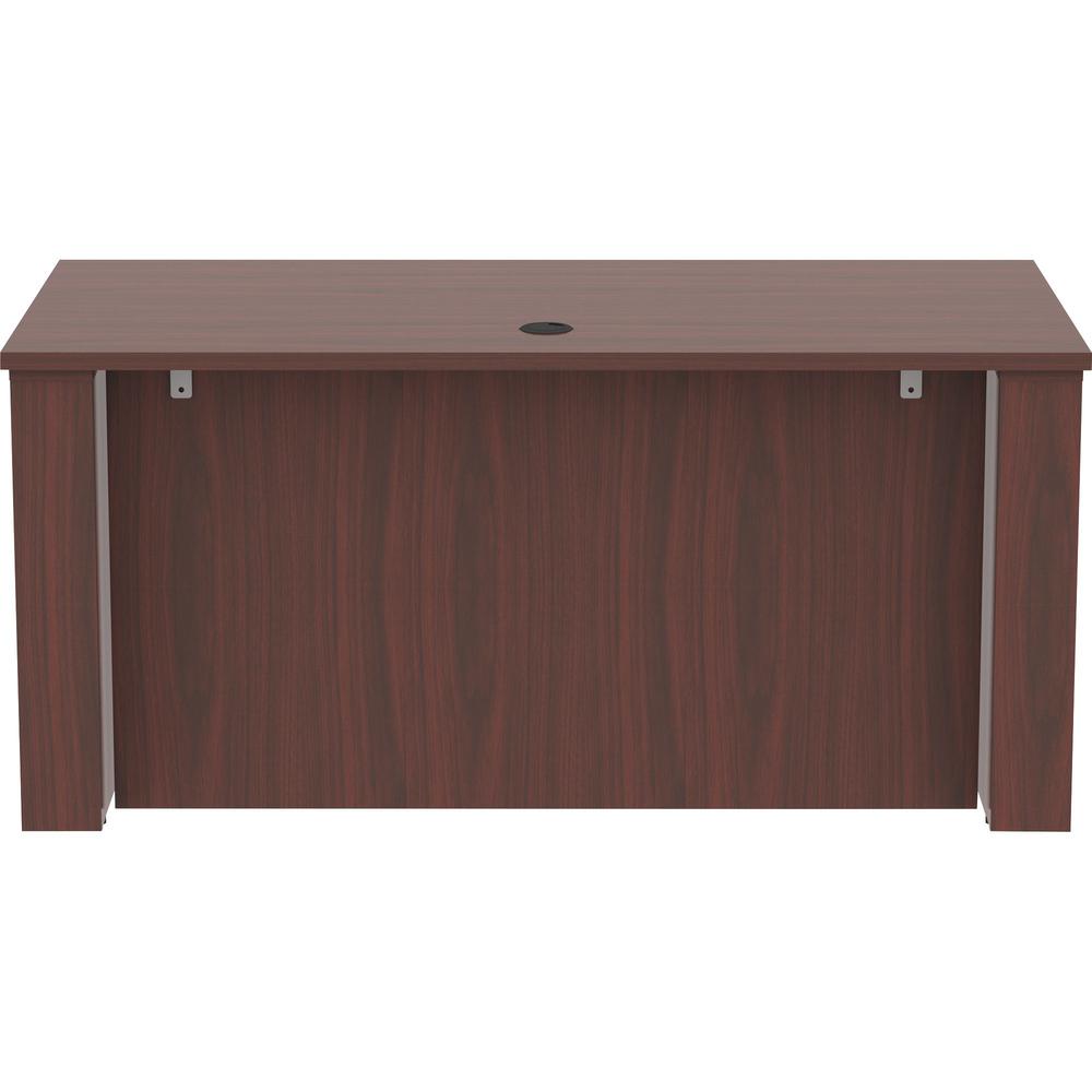 Lorell Essentials Series Sit-to-Stand Desk Shell - 0.1" Thickness Top, 49" Height x 60" Width x 29" Depth - Finish: Mahogany - Mahogany Laminate Table Top - 1 Each. Picture 2