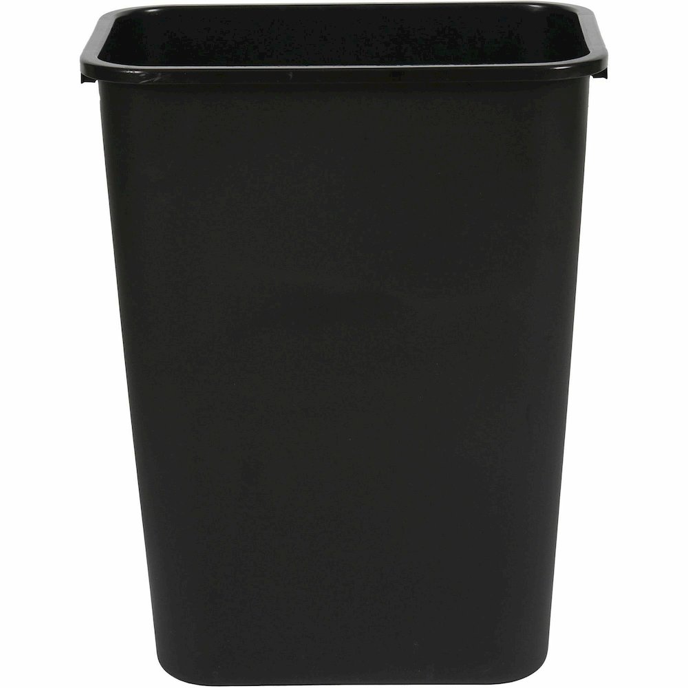 Genuine Joe 41-Quart Wastebasket - 10.25 gal Capacity - Durable, Sturdy, Dent Resistant, Chip Resistant, Rust Resistant, Long Lasting - 19.9" Height x 9.4" Width x 15.2" Depth - Polyethylene - Black -. Picture 7